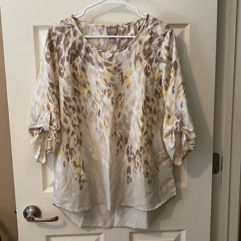 Chico’s Animal Print Blouse Top